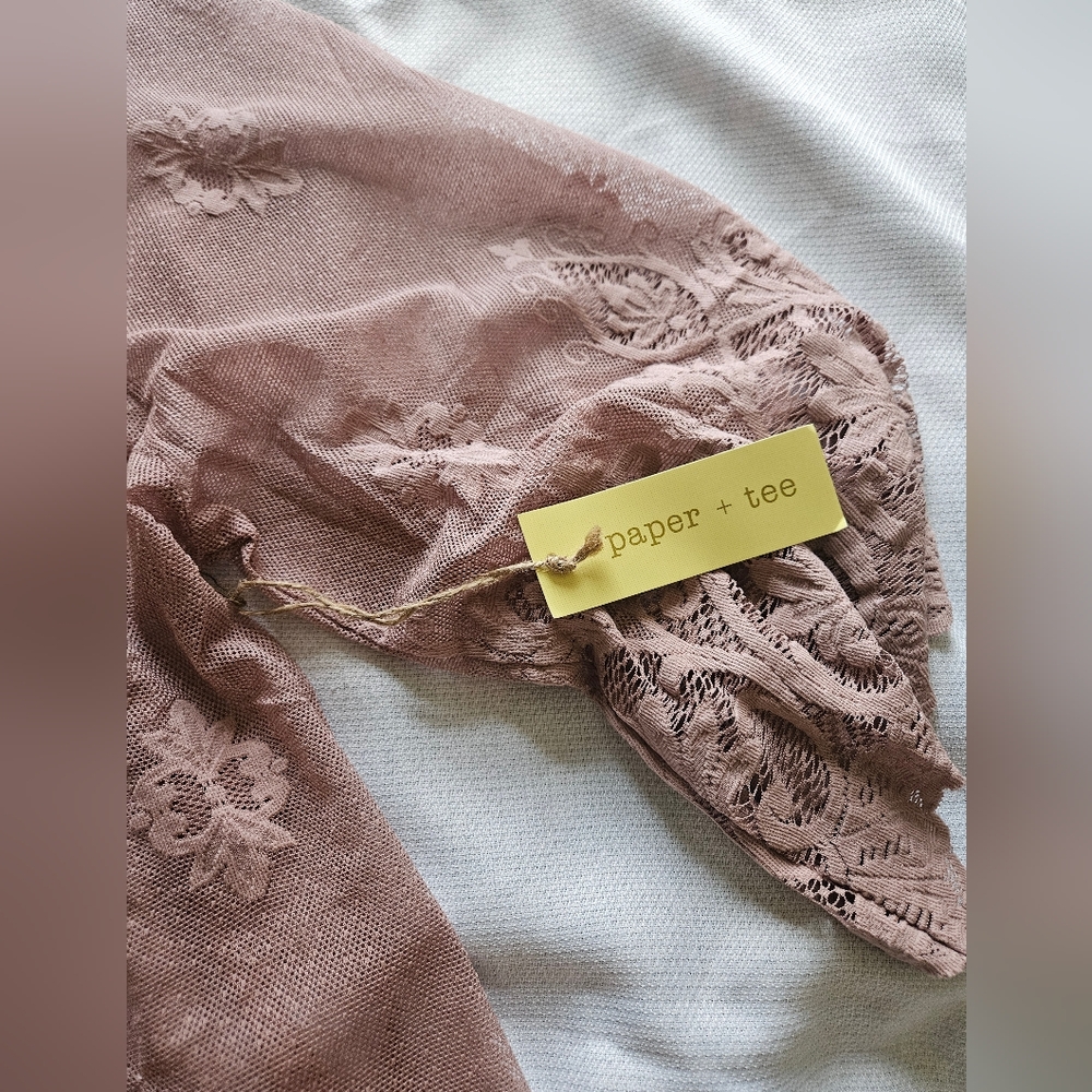 Pink Lace Kimono Cardigan - Picture 7 of 7
